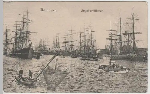 (75876) AK Hamburg, Segelschiffhafen 1913
