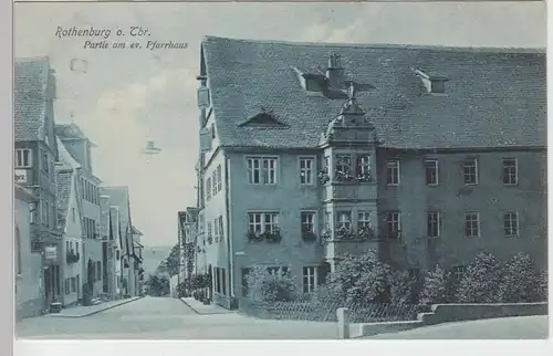 (87986) AK Rothenburg o.d.T., Partie am evang. Pfarrhaus, 1912