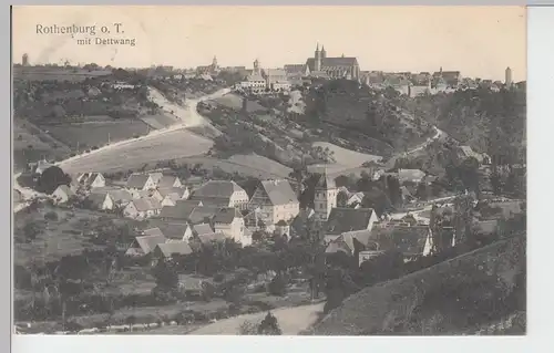 (87985) AK Rothenburg o.d.T., Ansicht m. Dettwang, 1909