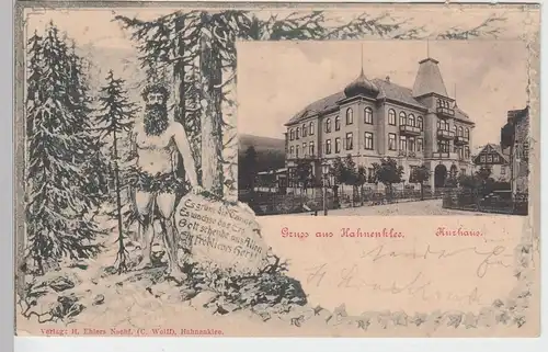 (87893) AK Gruß aus Hahnenklee, Kurhaus 1905