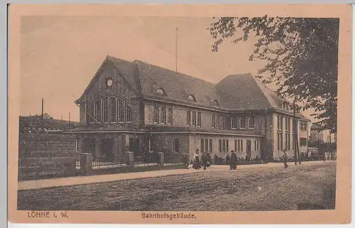 (87868) AK Löhne, Westf., Bahnhof, vor 1945