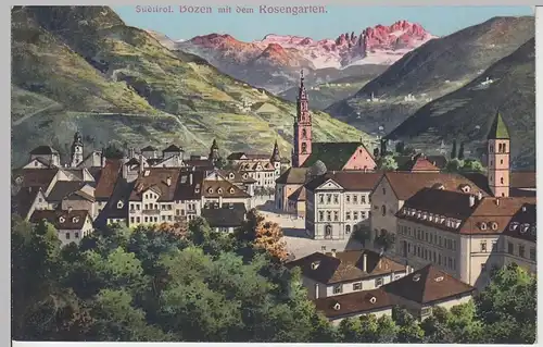 (87609) AK Bozen, Bolzano, Südtirol, Rosengarten, Catinaccio, vor 1945
