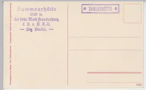 (87600) AK Samoarhütte gegen Niederjoch, vor 1945