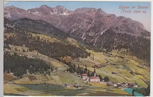 (87592) AK Sölden, Ötztal, Panorama, um 1912