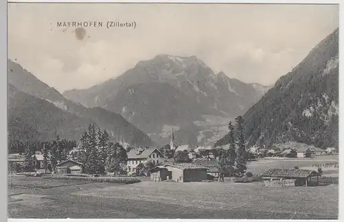 (87574) AK Mayrhofen, Zillertal, Panorama, vor 1945