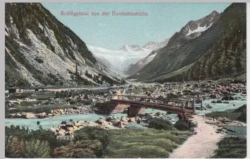 (87558) AK Schlegeistal, Blick von der Dominikushütte, vor 1945