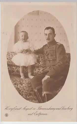 (87297) AK Herzog Ernst August zu Braunschweig u. Lüneburg m. Erbprinz