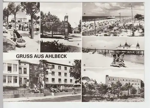 (87071) AK Ahlbeck, Mehrbildkarte 1982