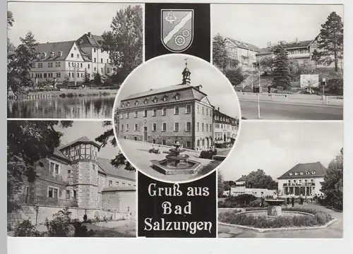 (87027) AK Bad Salzungen, Mehrbildkarte 1988