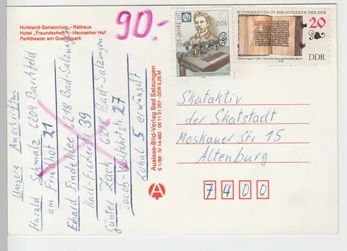 (87027) AK Bad Salzungen, Mehrbildkarte 1988