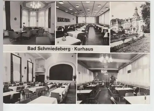 (87025) AK Bad Schmiedeberg, Kurhaus, Mehrbildkarte 1986