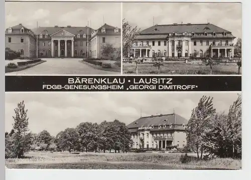 (87015) AK Bärenklau, FDGB-Genesungsheim -Georgi Dimitroff- 1974