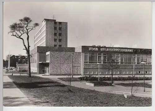 (86998) AK Ostseebad Binz, FDGB-Urlauberrestaurant -Rügen- 1977