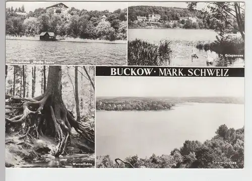 (86977) AK Buckow, Mehrbildkarte 1988