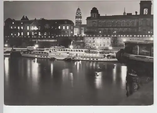 (86951) AK Dresden, Blick ü.d. Elbe z. Schiffsanlegestelle 1979