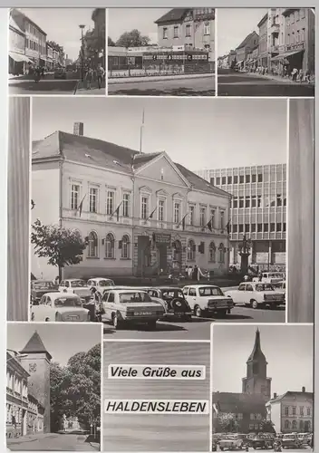 (86848) AK Haldensleben, Mehrbildkarte 1985