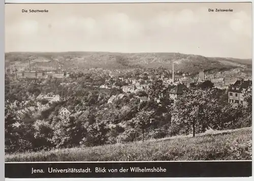 (86785) AK Jena, Blick von der Wilhelmshöhe 1968