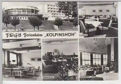 (86735) AK Kölpinsee, Mehrbildkarte FDGB Ferienheim Kölpinshöh 1984