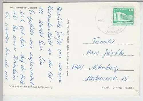 (86735) AK Kölpinsee, Mehrbildkarte FDGB Ferienheim Kölpinshöh 1984