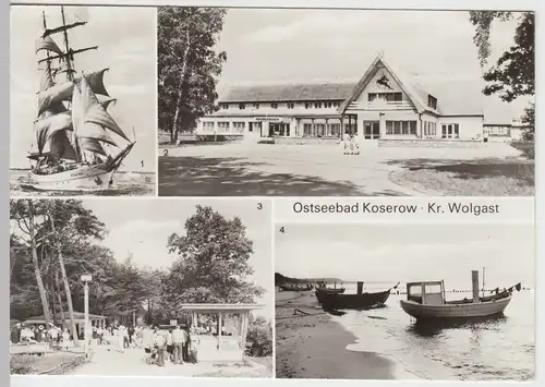 (86732) AK Ostseebad Koserow, Mehrbildkarte 1980