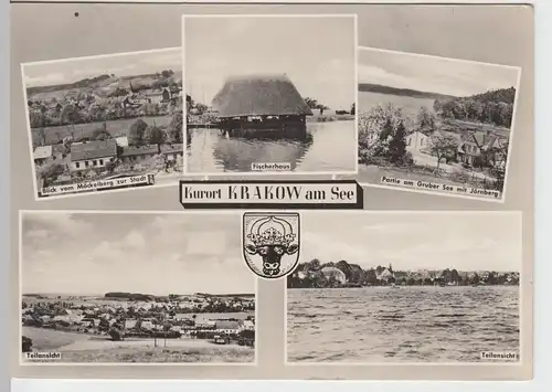 (86730) AK Krakow am See, Mehrbildkarte 1965
