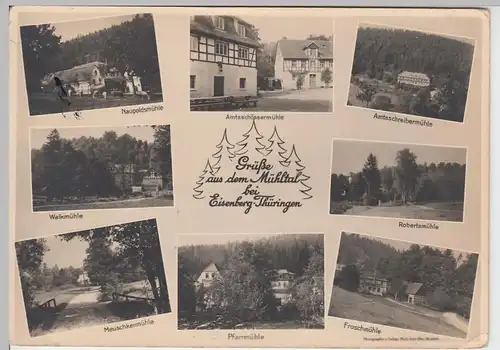 (86679) AK Mühltal bei Eisenberg, Mehrbildkarte 1951