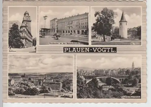 (86622) AK Plauen, Mehrbildkarte 1964