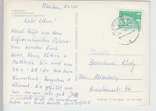 (86620) AK Pobershau, Mehrbildkarte 1979
