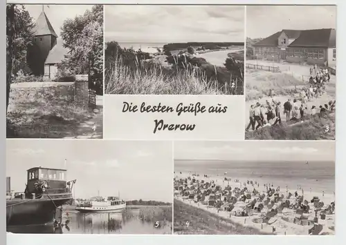 (86604) AK Ostseebad Prerow, Mehrbildkarte 1981