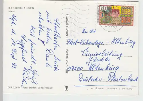 (86572) AK Sangerhausen, Markt 1982