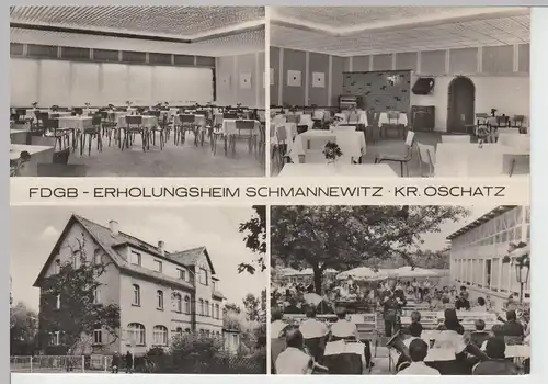 (86563) AK Schmannewitz, Mehrbildkarte FDGB-Erholungsheim 1977