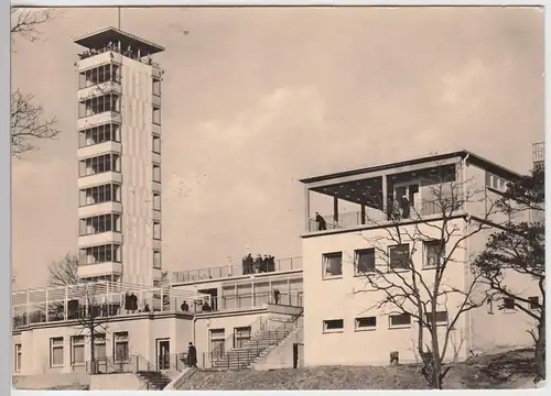(86196) AK Berlin DDR, Müggelturm mit Gaststätte 1963
