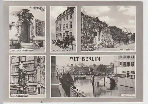 (86074) AK Berlin DDR, Alt-Berlin Mehrbildkarte 1966