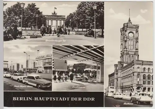 (86064) AK Berlin, Lindencorso, Karl Marx Allee, Rathaus 1969