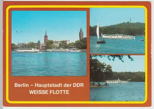 (86046) AK Berlin, Weiße Flotte, Mehrbildkarte, Müggelberge 1984