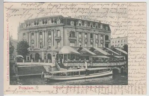 (85692) AK Potsdam, Restaurant Zum Schultheiss, bis 1905