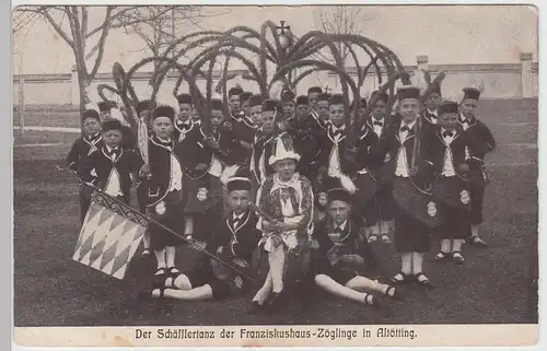 (85681) AK Altötting, Franziskushaus Zöglinge, Schäfflertanz 1913