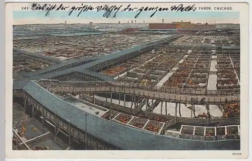 (85627) AK Chicago, Union Stockyards, um 1927