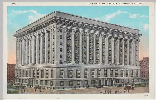 (85626) AK Chicago, City Hall And County Building, um 1927