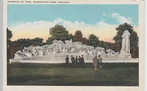 (85619) AK Chicago, Fountain of Time, Washington Park, um 1927