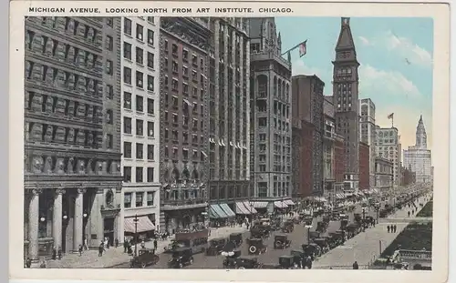 (85613) AK Chicago, Michigan Avenue looking north, um 1927
