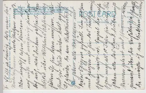 (85612) AK Chicago, Mercy Hospital, um 1927
