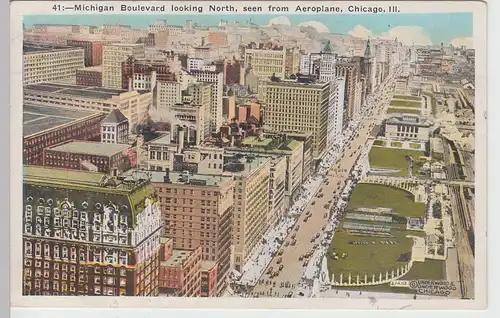 (85609) AK Chicago, Michigan Boulevard looking north, um 1927