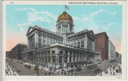 (85594) AK Chicago, Post Office, Federal Building, um 1927