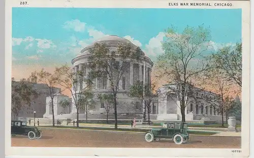 (85586) AK Chicago, Elks War Memorial, 1926