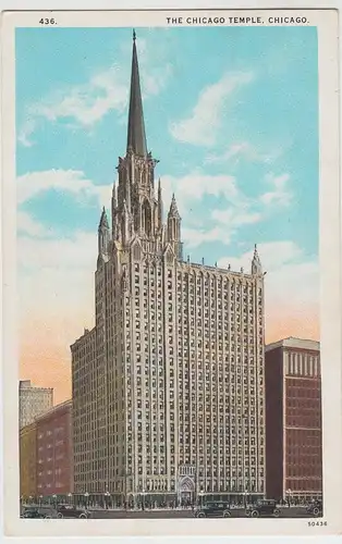 (85579) AK Chicago, The Chicago Temple, 1926