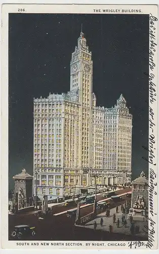 (85572) AK Chicago, Wrigley Building, south a. new north section, um 1927