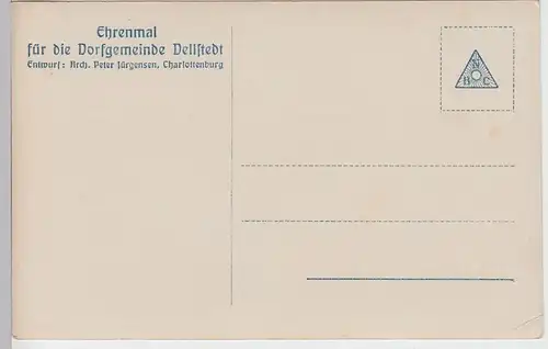 (85250) AK Dellstedt, Gefallenen-Ehrenmal für die Dorfgemeinde, 1920er