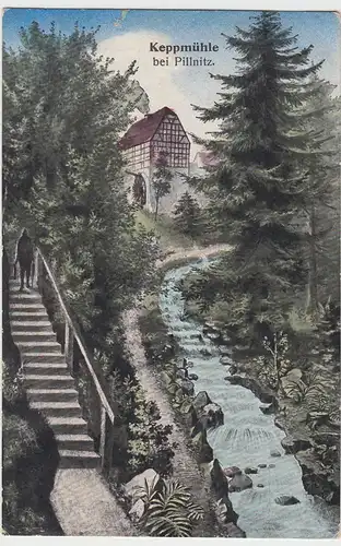 (85216) AK Keppmühle bei Pillnitz, 1924