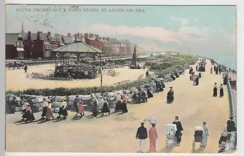 (85084) AK St. Annes-On-Sea, South Promenade a. Band Stand, 1911